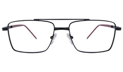 Matte Black and Red Tip Eyeglasses