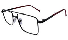 Matte Black and Red Tip Eyeglasses