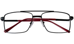 Matte Black and Red Tip Eyeglasses