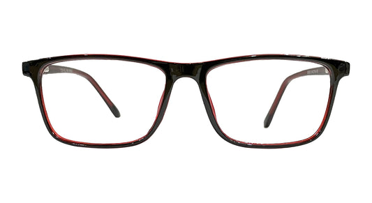 Glossy Black & Red Eyeglasses