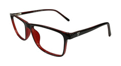 Glossy Black & Red Eyeglasses