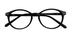 Matte Black Round Eyeglasses