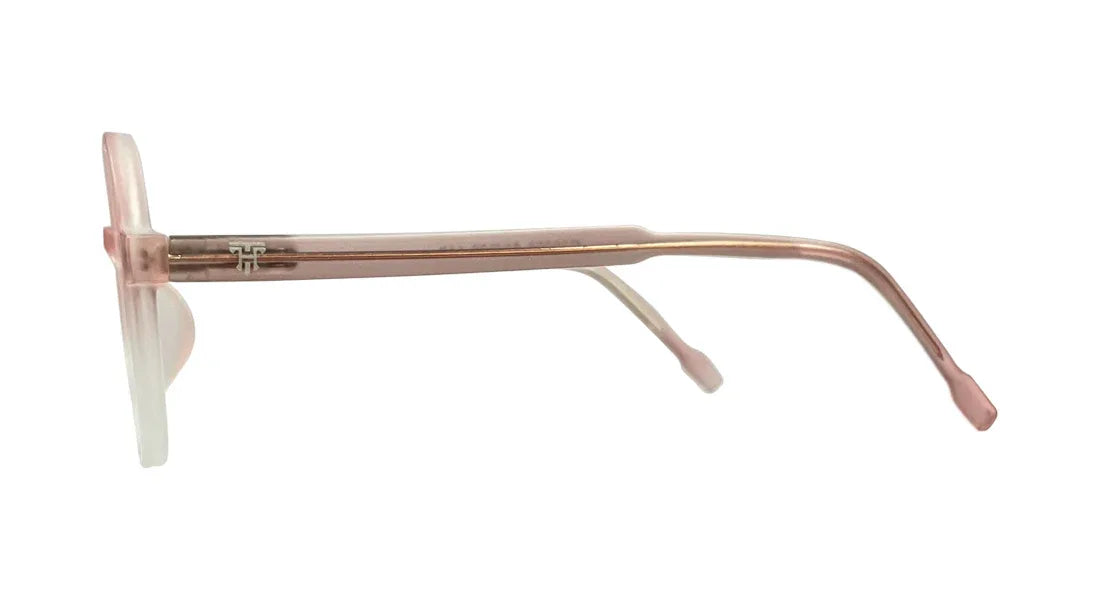 Matte Pink & White Round Eyeglasses - Bombay Optical