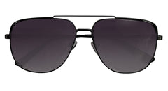 Purple and Black Dual Bridge Aviator Sunglasses