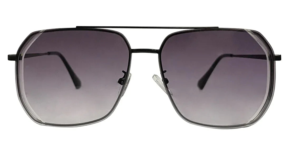 Purple and Matte Black Square Sunglasses - Bombay Optical