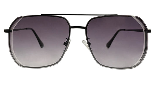 Purple and Matte Black Square Sunglasses