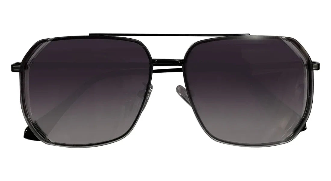 Purple and Matte Black Square Sunglasses - Bombay Optical