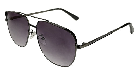 Purple Dual Bridge Aviator Sunglasses