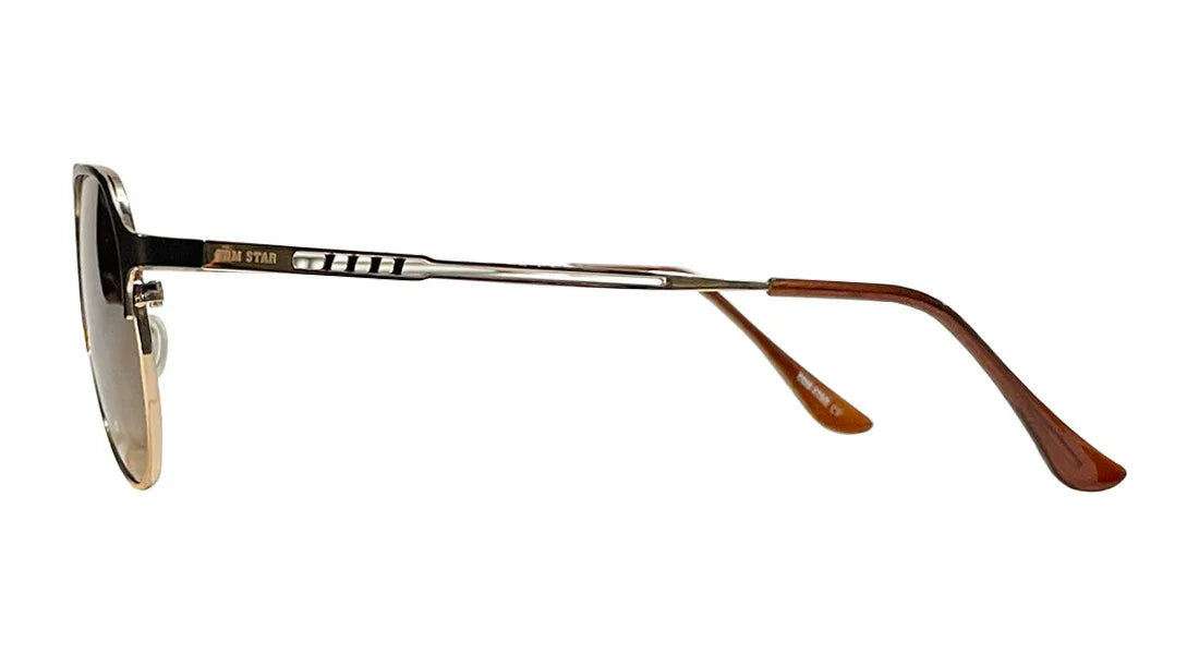 Tom Star Aviator Sunglasses with Brown Lenses - Bombay Optical