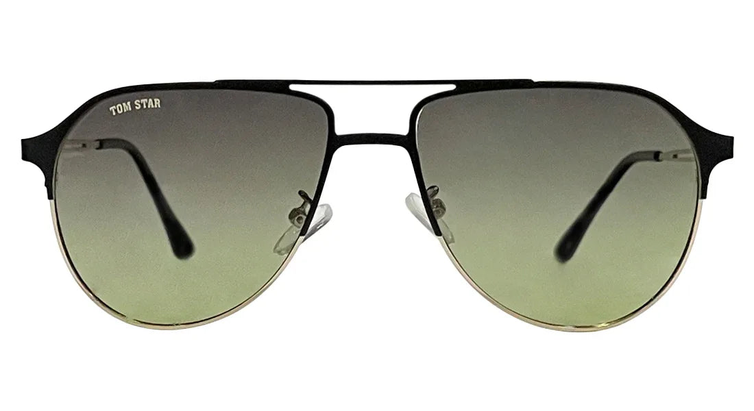 Tom Star Aviator Sunglasses with Green Lenses - Bombay Optical