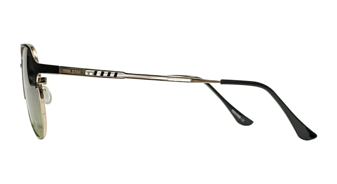 Tom Star Aviator Sunglasses with Green Lenses - Bombay Optical