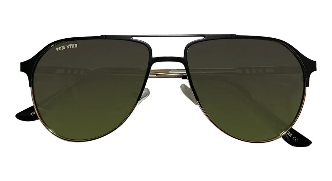 Tom Star Aviator Sunglasses with Green Lenses - Bombay Optical