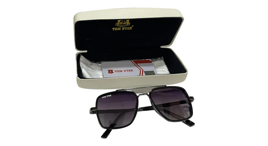 Tom Star Black Square Sunglasses - Bombay Optical