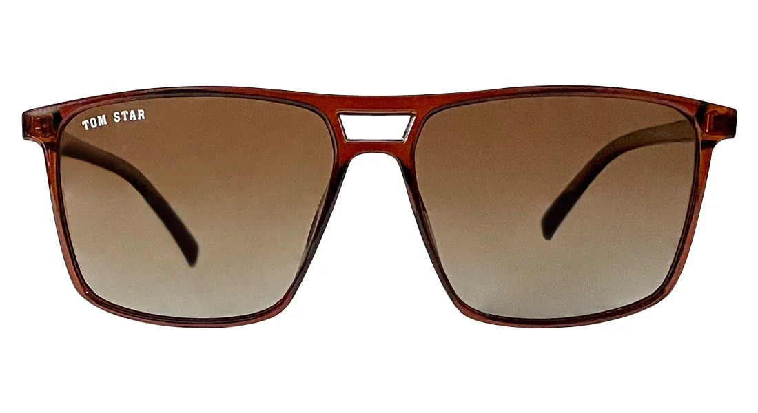 Tom Star Glossy Brown Frame with Brown Lenses Sunglasses - Bombay Optical