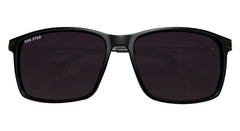 Tom Star Rectangle Sunglasses with Dark Purple Lenses, top image