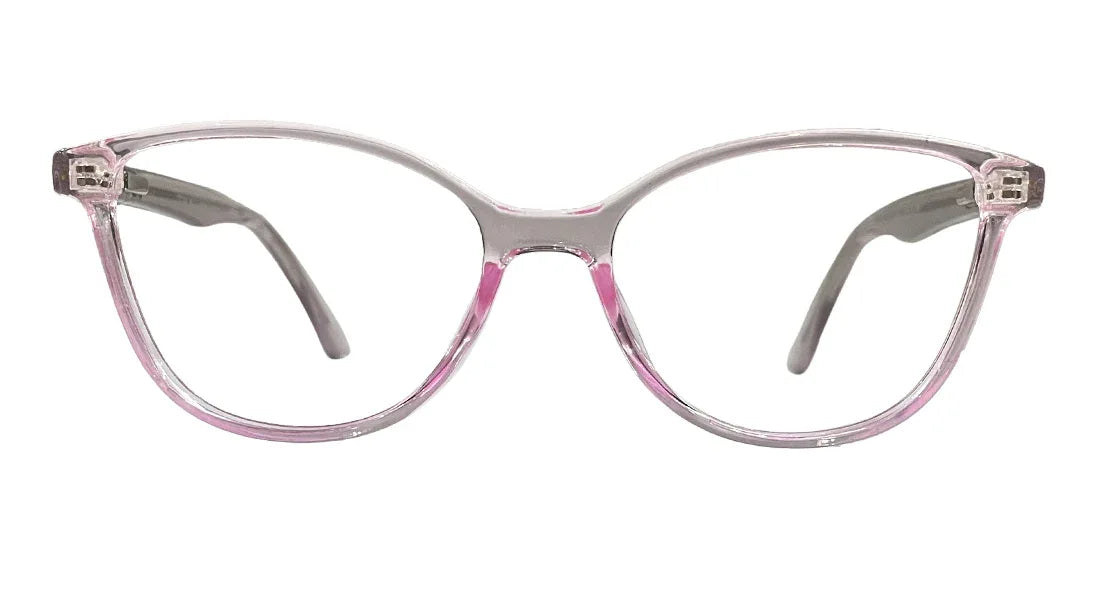 Transparent Pink Oval Eyeglasses - Bombay Optical