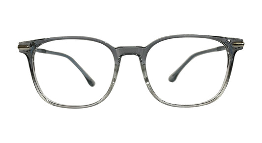 Transparent Blue Rectangle Eyeglasses
