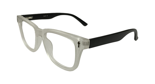 White and Black Wayfarer Eyeglasses